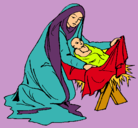 Dibujo Nacimiento del niño Jesús pintado por ISRAEL