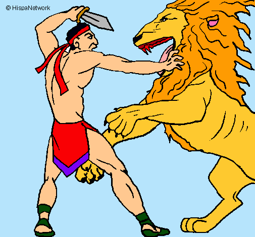 Gladiador contra león