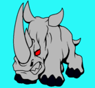 Dibujo Rinoceronte II pintado por juaan