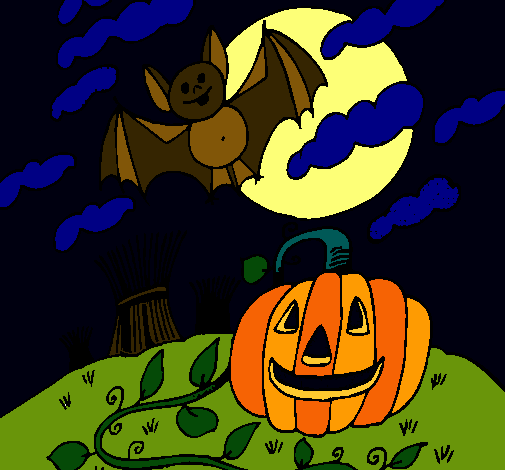 Dibujo Paisaje de Halloween pintado por Ayelen