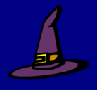 Dibujo Sombrero de bruja pintado por josemi