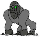 Dibujo Gorila pintado por yuneydi