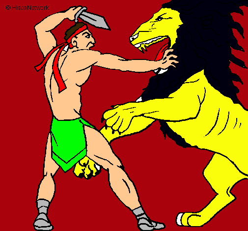 Gladiador contra león