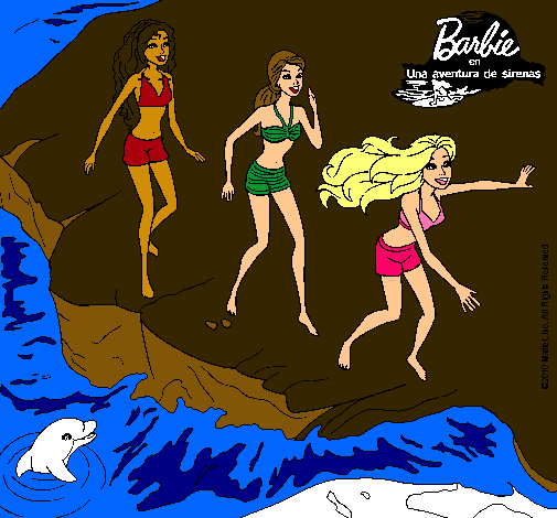 Barbie y sus amigas en la playa