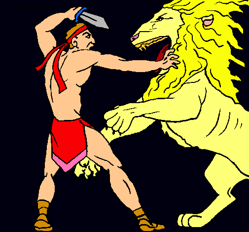 Gladiador contra león