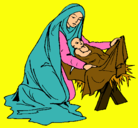 Dibujo Nacimiento del niño Jesús pintado por elisa