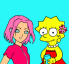Dibujo Sakura y Lisa pintado por mayerly