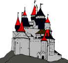 Dibujo Castillo medieval pintado por frank