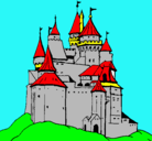 Dibujo Castillo medieval pintado por zedin