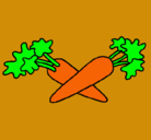 Dibujo zanahorias pintado por mariangela