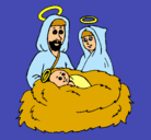 Dibujo Natividad pintado por yasmin