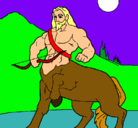Dibujo Centauro con arco pintado por centauro