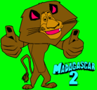 Dibujo Madagascar 2 Alex pintado por carla7