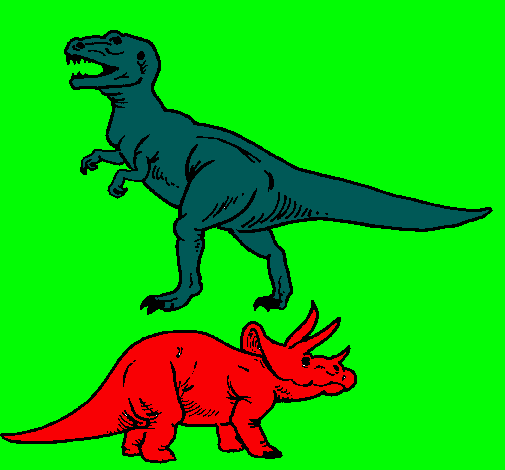 Triceratops y tiranosaurios rex