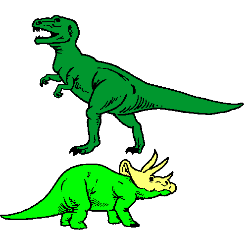 Triceratops y tiranosaurios rex