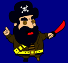 Dibujo Pirata pintado por puyol
