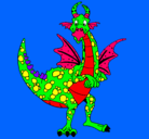 Dibujo Dragón feliz pintado por francia710