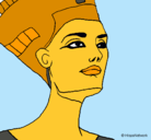 Dibujo Busto de Nefertiti pintado por thalia