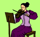 Dibujo Dama violinista pintado por yessika