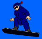 Dibujo Snowboard pintado por entrenamiento