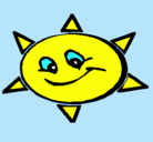 Dibujo Sol sonriente pintado por eleora