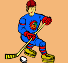Dibujo Jugador de hockey sobre hielo pintado por jpjpjpjpjprrrrr