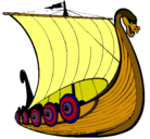 Dibujo Barco vikingo pintado por cody