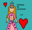 Dibujo Princesa de corazones pintado por nereamon