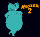 Dibujo Madagascar 2 Gloria pintado por jimi