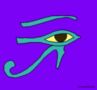 Dibujo Ojo Horus pintado por calabasa