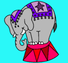 Dibujo Elefante actuando pintado por vivialinda