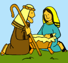 Dibujo Adoran al niño Jesús pintado por koya