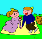 Dibujo Príncipes de picnic pintado por anaisdiaz