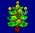 Dibujo Árbol de navidad con velas pintado por danaaa