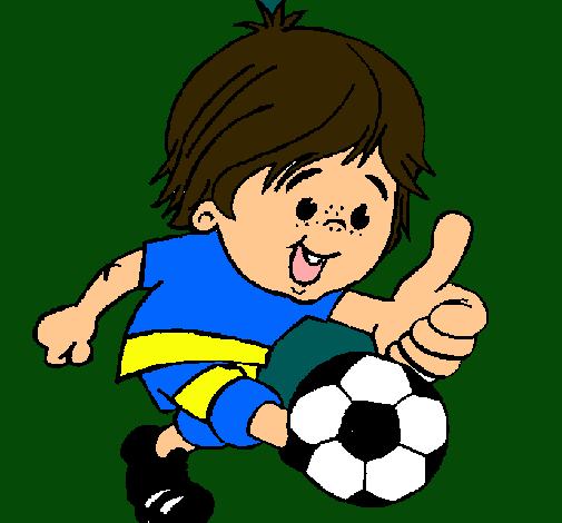 Dibujo Chico jugando a fútbol pintado por Ayelen