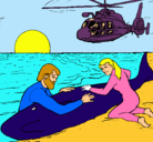 Dibujo Rescate ballena pintado por mariagilmenacho