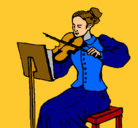 Dibujo Dama violinista pintado por juan00