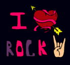 Dibujo I love rock pintado por Kasumii360