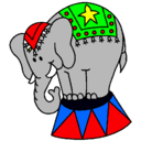 Dibujo Elefante actuando pintado por cgfxds