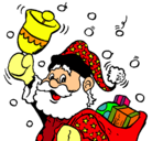 Dibujo Santa Claus y su campana pintado por ASDFE
