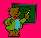 Dibujo Profesor oso pintado por bensa