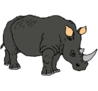 Dibujo Rinoceronte pintado por GERARD