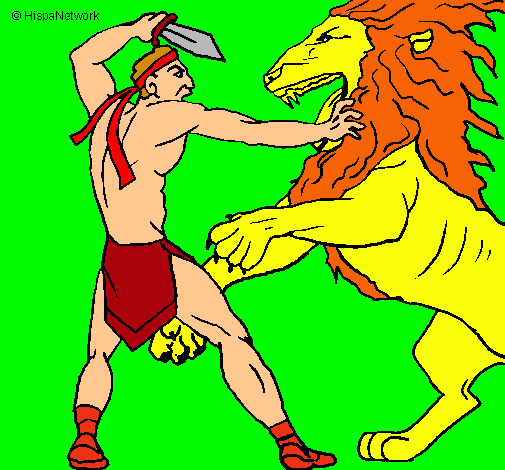 Gladiador contra león