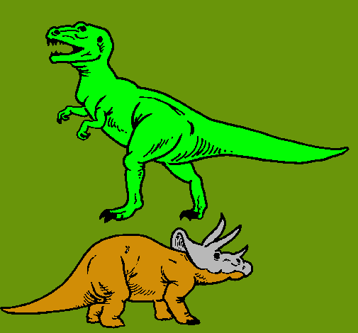 Triceratops y tiranosaurios rex