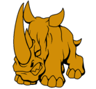 Dibujo Rinoceronte II pintado por triceratops