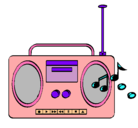 Dibujo Radio cassette 2 pintado por musicsara