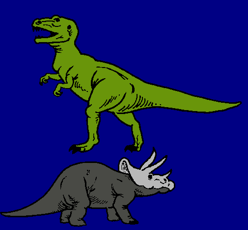 Triceratops y tiranosaurios rex