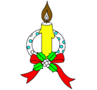 Dibujo Vela de navidad III pintado por sasdf