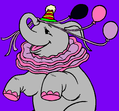 Elefante con 3 globos