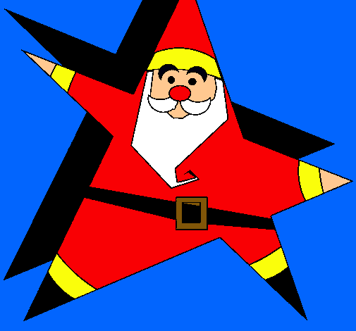 Papa Noel en forma de estrella